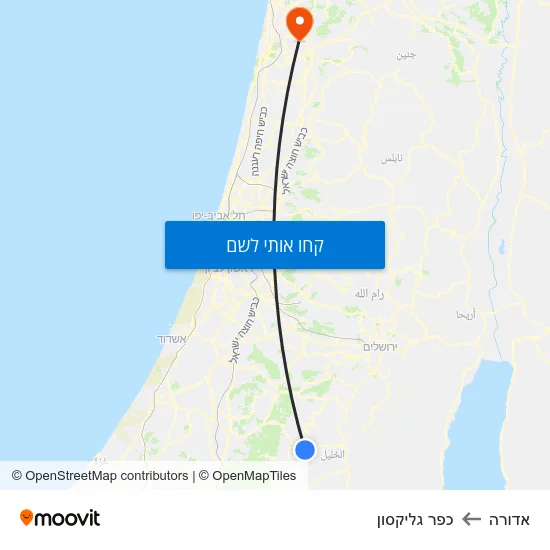 מפת אדורה לכפר גליקסון