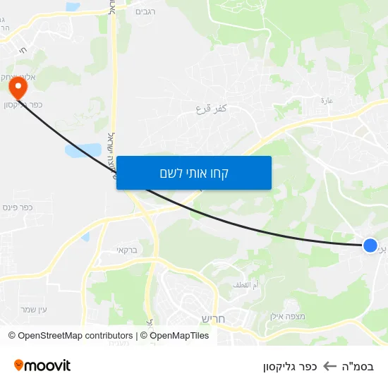 מפת בסמ"ה לכפר גליקסון