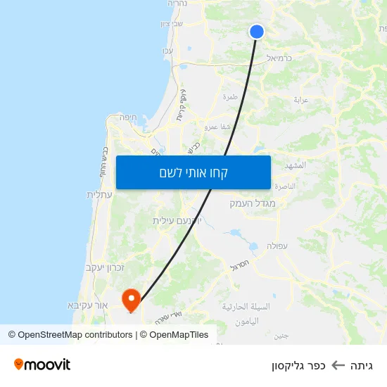 מפת גיתה לכפר גליקסון