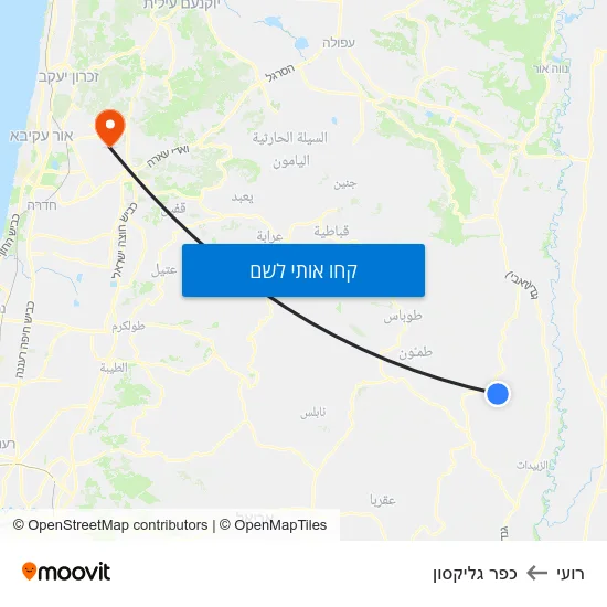 מפת רועי לכפר גליקסון