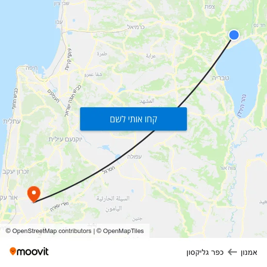 מפת אמנון לכפר גליקסון