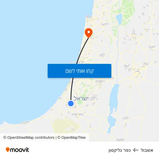 מפת אשבול לכפר גליקסון