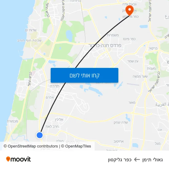 מפת גאולי תימן לכפר גליקסון