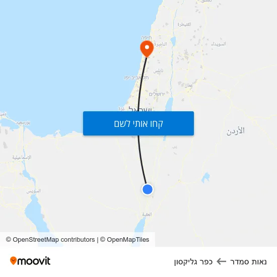 מפת נאות סמדר לכפר גליקסון
