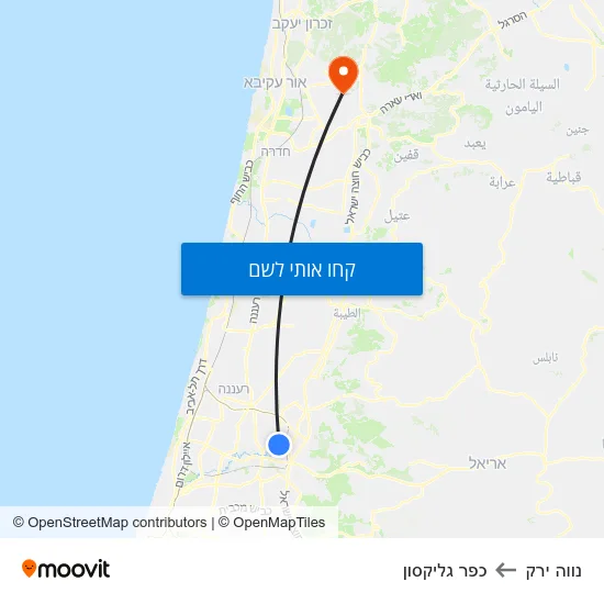 מפת נווה ירק לכפר גליקסון