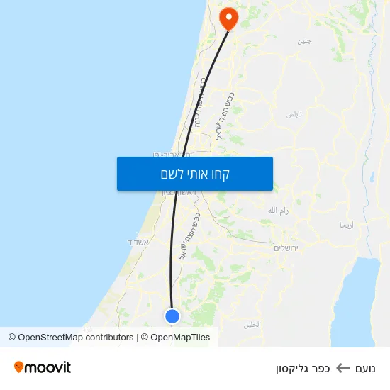 מפת נועם לכפר גליקסון