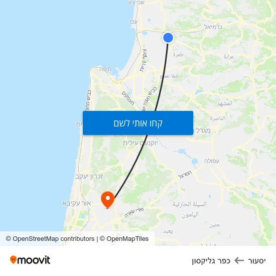 מפת יסעור לכפר גליקסון