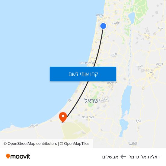 מפת דאלית אל-כרמל לאבשלום