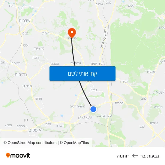 מפת גבעות בר לרוחמה