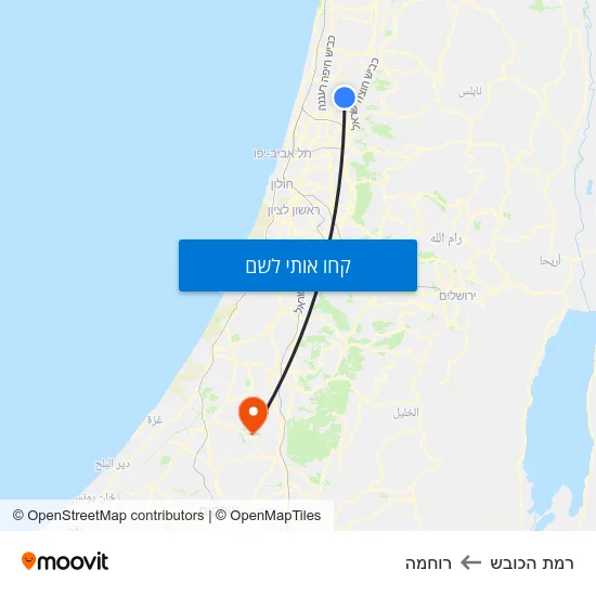 מפת רמת הכובש לרוחמה