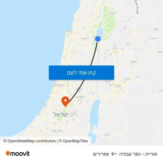 מפת פורייה - כפר עבודה לצפרירים