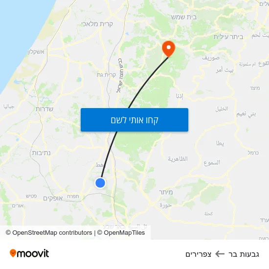 מפת גבעות בר לצפרירים