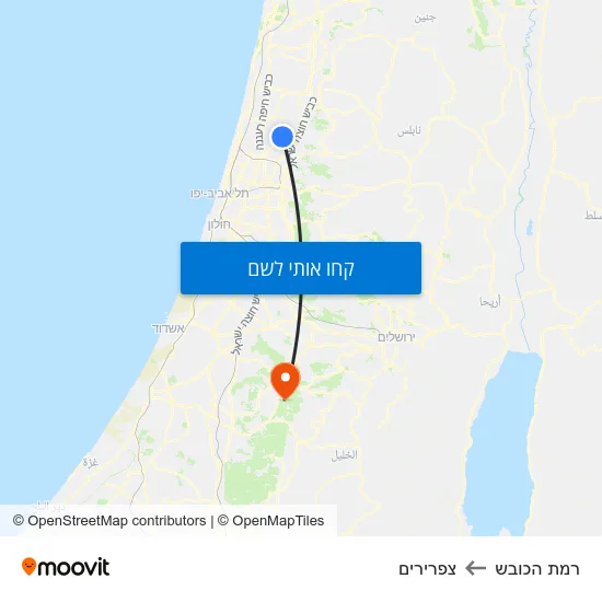 מפת רמת הכובש לצפרירים
