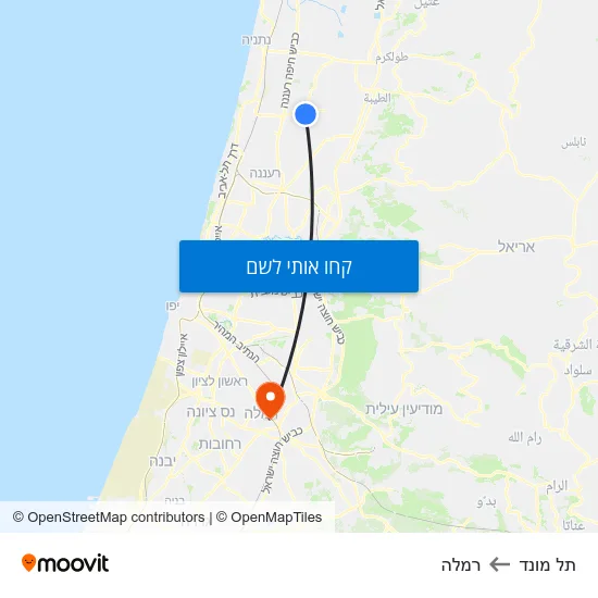 מפת תל מונד לרמלה