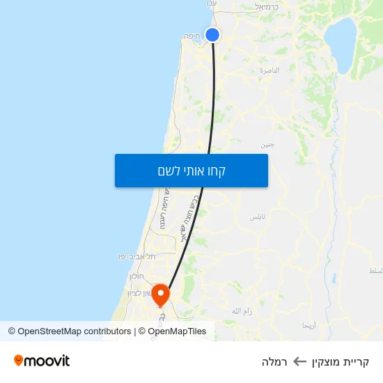 מפת קריית מוצקין לרמלה
