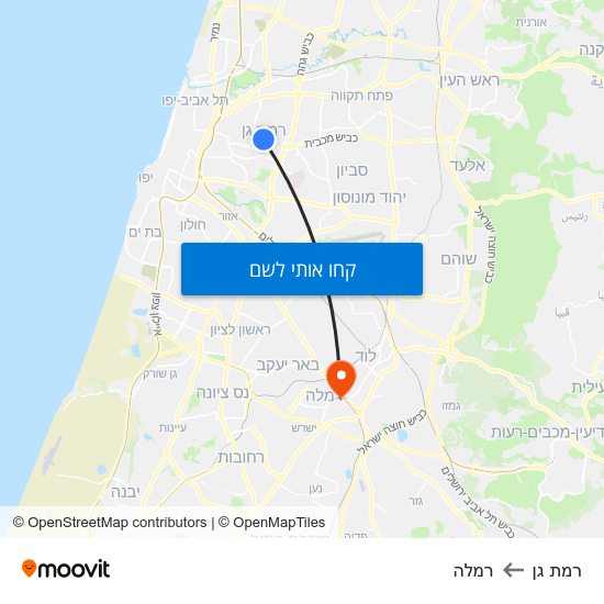 מפת רמת גן לרמלה
