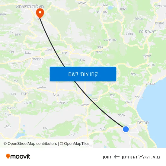 מפת מ.א. הגליל התחתון לחוסן
