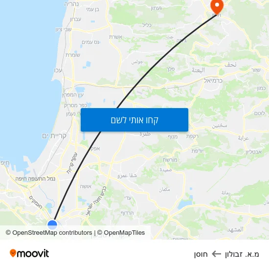מפת מ.א. זבולון לחוסן