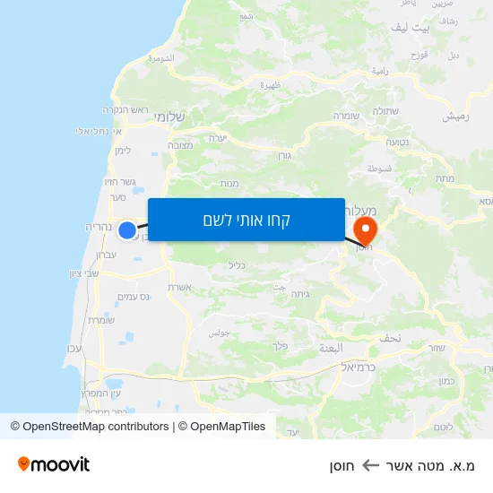 מפת מ.א. מטה אשר לחוסן