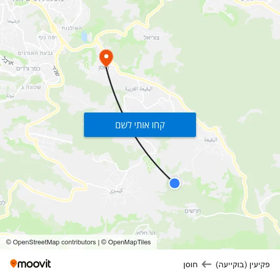 מפת פקיעין (בוקייעה) לחוסן