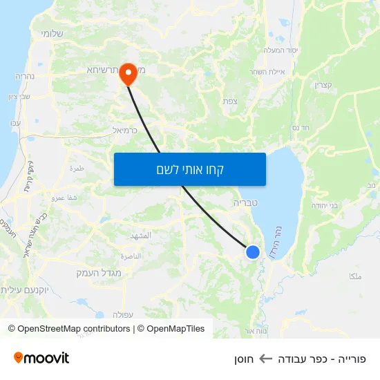 מפת פורייה - כפר עבודה לחוסן