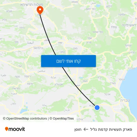 מפת פארק תעשיות קדמת גליל לחוסן