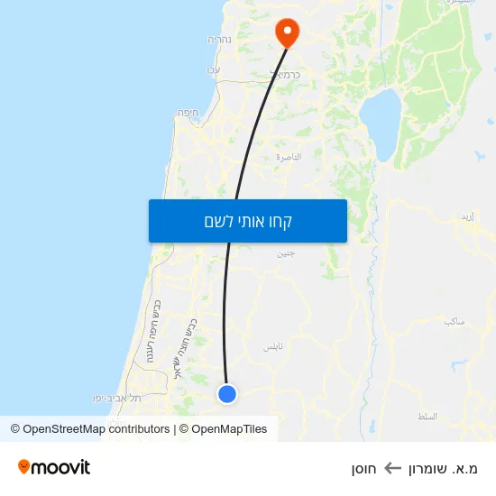 מפת מ.א. שומרון לחוסן