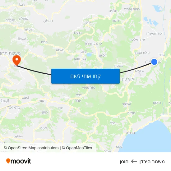 מפת משמר הירדן לחוסן
