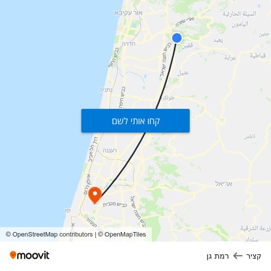 מפת קציר לרמת גן