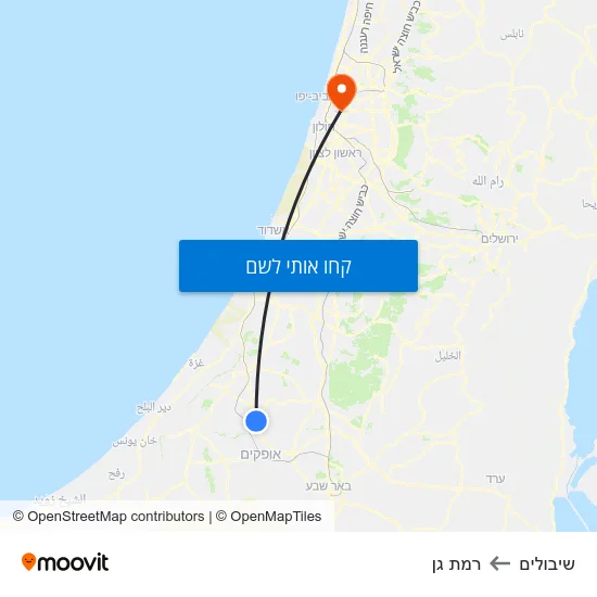 מפת שיבולים לרמת גן