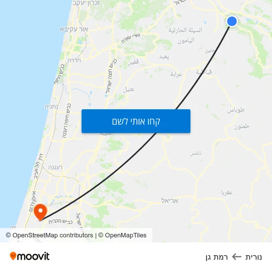 מפת נורית לרמת גן
