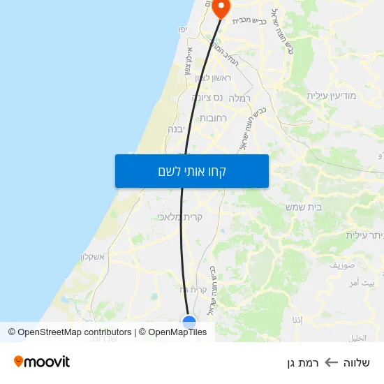 מפת שלווה לרמת גן