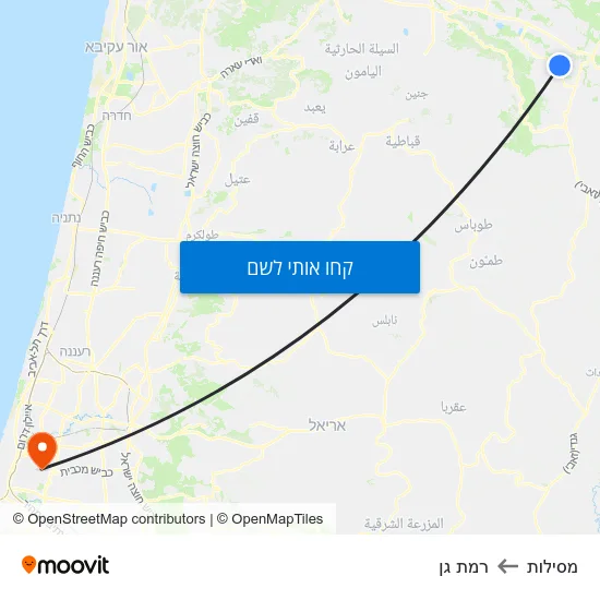 מפת מסילות לרמת גן