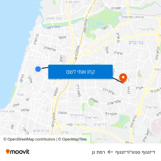 מפת דיזנגוף סנטר/דיזנגוף לרמת גן