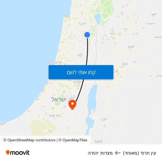 מפת עין חרוד (מאוחד) למצדות יהודה