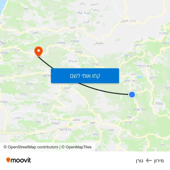 מפת מירון לגורן