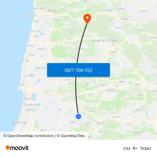 מפת כאבול לגורן