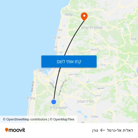 מפת דאלית אל-כרמל לגורן