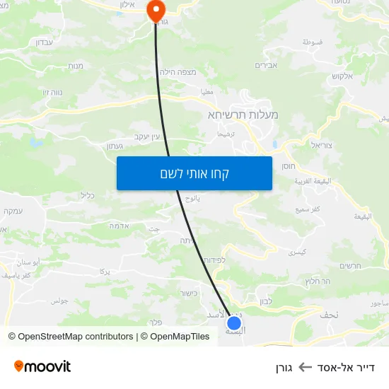 מפת דייר אל-אסד לגורן