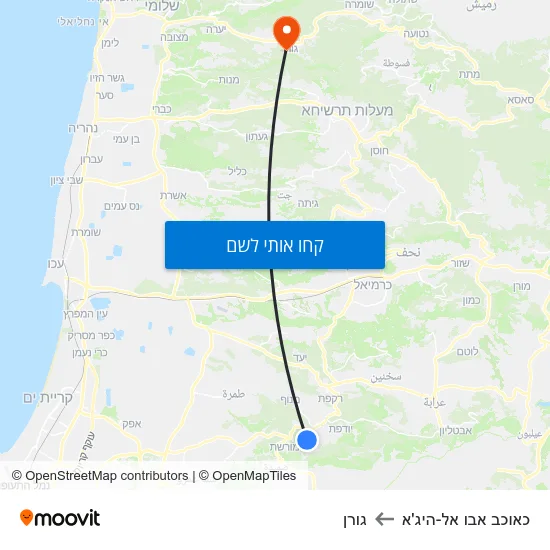 מפת כאוכב אבו אל-היג'א לגורן