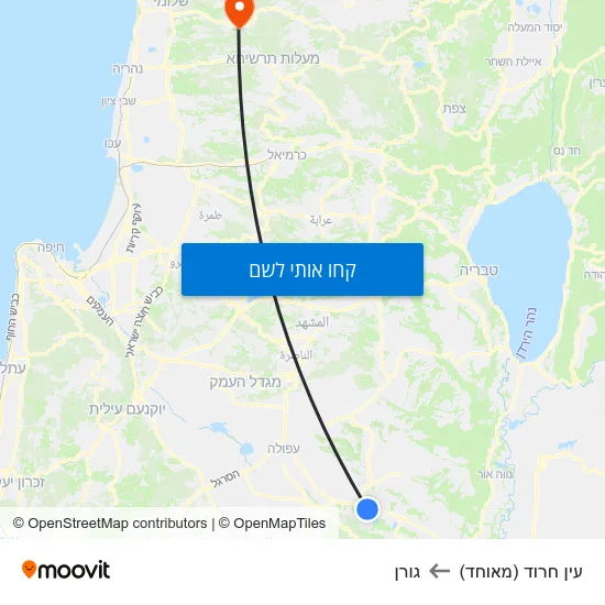 מפת עין חרוד (מאוחד) לגורן