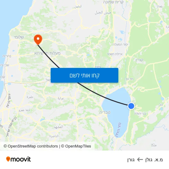 מפת מ.א. גולן לגורן