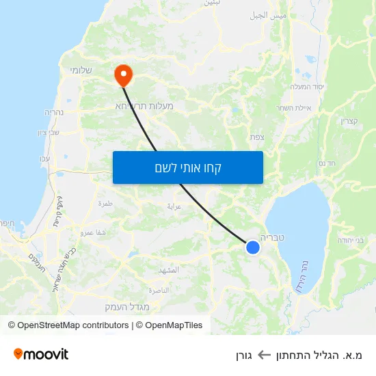 מפת מ.א. הגליל התחתון לגורן