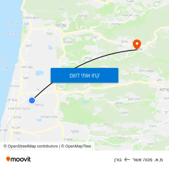 מפת מ.א. מטה אשר לגורן