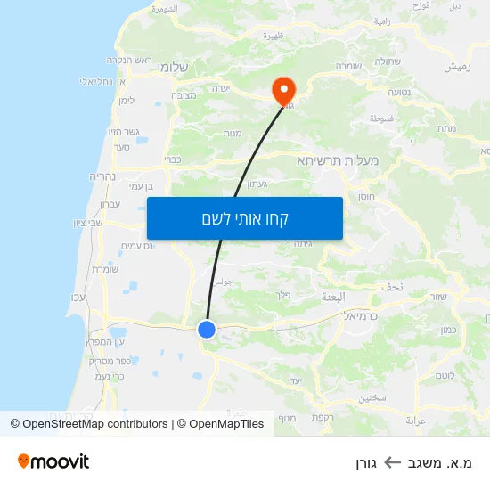 מפת מ.א. משגב לגורן
