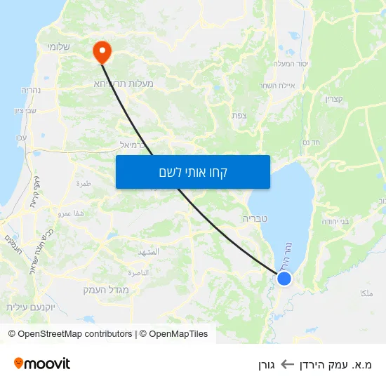 מפת מ.א. עמק הירדן לגורן