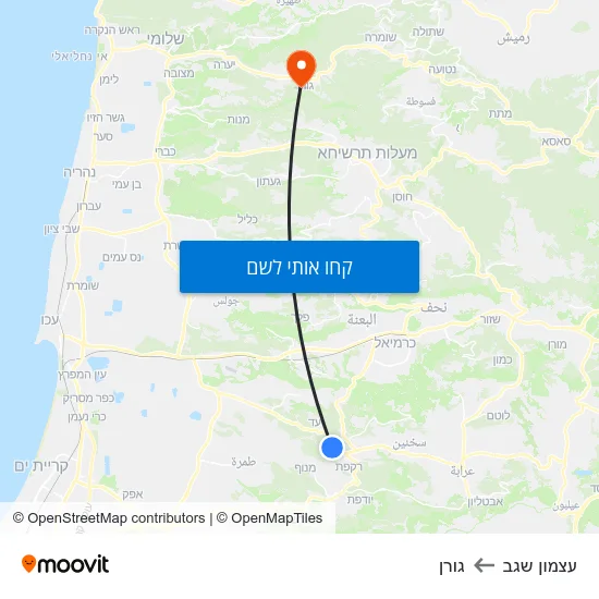 מפת עצמון שגב לגורן