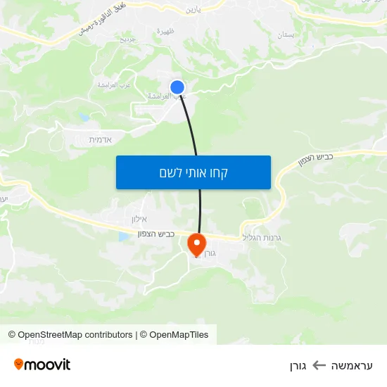 מפת עראמשה לגורן
