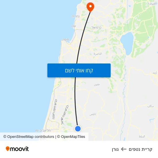 מפת קריית נטפים לגורן