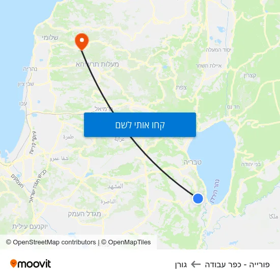 מפת פורייה - כפר עבודה לגורן